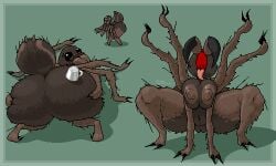 2025 animal_humanoid arachnid arachnid_humanoid areola arthropod arthropod_humanoid artist_name ass big_ass big_breasts big_butt big_fangs border breasts brown_areola brown_body brown_breasts brown_butt brown_nipples container cup curvy_figure digital_media_(artwork) fangs female furry fuzzy genitals green_background hand_on_ass hand_on_butt huge_ass huge_butt huge_fangs humanoid multi_arm multi_limb navel nipples nude open_mouth pixel_(artwork) presenting presenting_hindquarters pussy seductive shadow signature simple_background solo spider_humanoid spinneret teeth text toilet_man tongue tongue_out voluptuous_female vulva