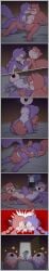 absurd_res abuse angry annoyed anthro ass blush bodily_fluids bottomwear buckteeth clitoris clothing comic constricted_pupils cross-popping_vein dark duo e254e female female/female flat_chested fluffy fluffy_tail genital_fluids genitals group happy head_wound hi_res humor incest_(lore) kary_(e254e) kirrel_sisters_(e254e) kora_(e254e) kyra_(e254e) long_image mammal navel nipples noisy_oral noisy_sex nude oral pain pupils rodent sciurid shadowed_eyes shorts sibling_(lore) sister_(lore) sisters_(lore) small_pupils spread_vulva spreading sweat tail tall_image teeth tree_squirrel trio unconscious vaginal_fluids vulva