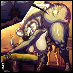 ass big_breasts big_butt breasts dnp101 female hi_res huge_butt human hyper hyper_butt larger_female male mammal pressed_against reptile scalie size_difference snake thick_thighs