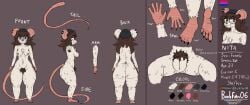 2025 :3 anthro artist_name ass beanie big_ass big_butt boobfan06 breasts brown_hair claws clothing color_swatch eyewear feet female finger_claws flat_colors fur genitals glasses hair hat headgear headwear hi_res mammal markings medium_breasts messy_hair model_sheet mouse_ears murid murine nipple_piercing nipples nita_(boobfan06) nude nude_female piercing pink_eyes plump_labia pride_color_flag pronouns pubes pussy rat rat_tail rodent round_glasses short_stack simple_background solo spiky_hair spots spotted_body spotted_fur tail text thick_thighs twintails vulva wearing_glasses white_body white_fur wide_hips