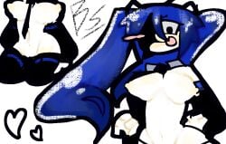 1x1x1x1 berrysoda black_legwear blue_hair breasts breasts_out diva_(project_diva:_deep_blue) diva_1x1x1x1 exposed_breasts female forsaken_(roblox) project_diva:_deep_blue roblox roblox_game robloxian self_upload stocking stockings tie underage young