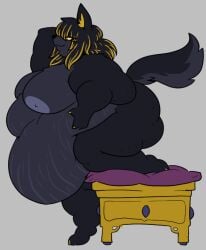 bbw big_ass big_breasts breasts bubble_butt cleavage fat female furry huge_ass huge_belly huge_breasts mexifurfoof nipples overweight tagme thick_thighs wide_hips