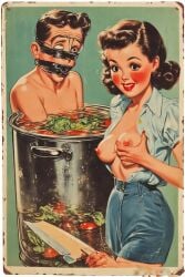 ai_generated boiled_alive brunette brunette_hair brunette_hair_female cannibalism cheater cooking cooking_mama cooking_pot cooking_vore female female_human female_killer female_villian food food_preparation gag gagged gagged_male glasses hard_nipples homewrecker imminent_cannibalism imminent_death imminent_vore implied_cannibalism male male_victim murderer revenge revenge_cannibalism secretly_loves_it shouldn't_have_cheated snuff soft_vore stew turned_on victim victim_male vintage what_the_fuck what_the_fuck_am_i_looking_at what_the_fuck_is_this wtf