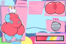 1boy absurd_res absurd_resolution absurdres animate_inanimate ass character_name character_sheet chubby chubby_belly chubby_male color color_palette digital_art digital_media_(artwork) gumball_machine gummi_(yamwamm) hi_res high_resolution highres machine multicolored_body oc original_character puffy_anus tagme thick thick_ass thick_butt thick_hips thick_legs thick_thighs yamwamm