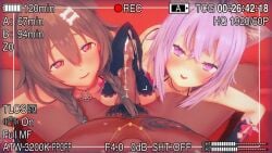 1boy 2girls 3d 3d_animation akira_brave777 animal_ears animated blush bone_hair_ornament braid braided_hair brown_eyes brown_hair camera_overlay camera_pov camera_view cat_ears catgirl chest_tattoo cum dark-skinned_male dark_skin dog_ears dog_girl dripping dripping_cum dripping_penis female female_focus ffm ffm_threesome gloves hand_on_penis handjob heart heart-shaped_pupils hololive hololive_gamers hololive_japan interracial inugami_korone light-skinned_female light_skin longer_than_30_seconds longer_than_one_minute male male_pubic_hair mff mff_threesome moaning necklace nekomata_okayu penis pubic_hair purple_eyes purple_hair recorded recording recording_video short_hair sound tagme tattoo threesome twin_braids video virtual_youtuber vtuber