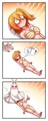 1futa 1girls 3koma animal_ears barefoot beach bikini blush blushing_female blushing_through_mask breasts clothed clothing commission commission_art commissioner_upload cuuki0 erection erection_in_bikini erection_in_swimsuit erection_under_clothes erection_under_clothing facesitting fate/grand_order fate_(series) feet female fujimaru_ritsuka_(female) fujimaru_ritsuka_(female)_(brilliant_summer) futanari gudako humor implied_pee implied_peeing implied_watersports intersex jackal_ears large_breasts light-skinned_female light-skinned_futa light_skin mostly_nude nitocris_(fate) nitocris_(fate/grand_order) nitocris_(swimsuit_assassin) on_back orange_hair parasol penis sand sitting_on_another sitting_on_face sitting_on_person speech_bubble sweat sweat_drops sweating swimsuit tagme water_bottle