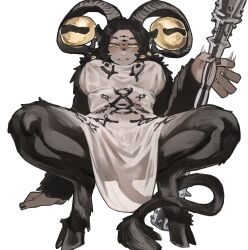 1girls anthro big_breasts breasts busty camel_toe cameltoe elden_ring elden_ring_nightreign female female_only fromsoftware fur genderswap_(mtf) goat goat_demon goat_girl goat_horns hooves large_breasts libra_creature_of_night miaojiangyou pussy rule_63
