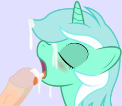 blush clop closed_eyes cum equine feral friendship_is_magic horn interspecies licking lyra_heartstrings_(mlp) my_little_pony oral penis tongue unicorn zoophilia