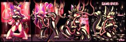 absurd_res anthro breasts drone dronesuit dronification gameplay_mechanics gas_mask hi_res huge_filesize hypnosis kobold latex latexm4n mask mind_control nora_(stove2) pink_body pink_scales scales scalie sequence solo transformation transformation_sequence tube