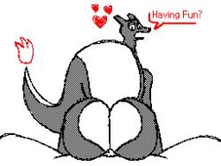 anal animated anonymous_character anthro ass butt_jiggle charizard dialogue digital_media_(artwork) duo fire flipnote_studio_(artwork) generation_1_pokemon heart_symbol jiggling lewdnote_studio looking_at_viewer looking_back male male/male nintendo penetration penile penile_penetration pokemon pokemon_(species) solo tail
