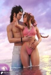 aerith gainsborough from final fantasy by rendonyx