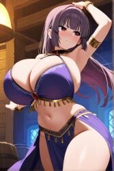 ai_generated dancing exotic_dancer huge_breasts long_hair please_don't_bully_me,_nagatoro purple_hair red_eyes sana_sunomiya tsundere