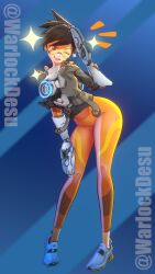 1girls 2026 3d 3d_(artwork) artist_name brown_eyes brown_hair chronal_accelerator clothed clothed_female clothing dual_wielding female female_focus female_only fully_clothed guns human human_only looking_at_viewer one_eye_closed overwatch overwatch_2 pistol pistols pose posing_for_the_viewer pulse_pistols safe_for_work sfw short_hair simple_background solo solo_female standing technology teeth tracer tracer_(overwatch_2_suit) visor warlockdesu weapon weapons wink winking_at_viewer