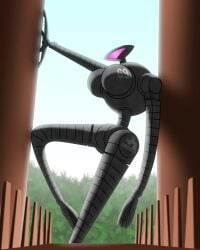 1girls 69_(number) artist artist_logo artist_name bigger_female black breasts breasts_bigger_than_head chair chairs claw clawed_feet claws disney female female_focus giant_female giant_robot giantess hand_on_wall hips humanoid humanoid_robot instagram instagram_link instagram_username jungle jungle_background larger_female leaning leaning_against_wall leaning_back leg_raise leg_raised long long_arms long_legs metal_body no_clothes no_hair office omnidroid pink_visor pixar pov pov_eye_contact raised_leg riccardo_tiozzo_pezzoli robot robot_breasts robot_girl robot_humanoid robotic_arm robotic_legs round round_body round_boobs round_breasts round_hips seductive seductive_pose tagme tall_female the_incredibles thighs tree trees visor