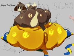 adawndraws animal_crossing ankha ankha_(animal_crossing) ass booty bottom butt digby_(animal_crossing) fat fat_ass hyper nintendo submissive_bottom tagme
