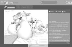 absurd_res anthro anus ass beaver big_clitoris bottomwear bottomwear_around_ankles bottomwear_down buckteeth chat_box clitoris clothed clothing digital_media_(artwork) disney electronics female fur genitals hi_res inner_labia livestream long_inner_labia mammal microphone nibbles_maplestick onlyfans pants pants_around_ankles pants_down partially_clothed presenting presenting_hindquarters presenting_vulva rodent smile solo tail teeth text trashtikko user_interface vulva website zootopia zootopia_2