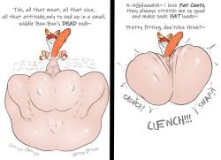 anthro beau_hopperfoot begging big_breasts big_penis bone_breaking breast_imprints breasts bulge camel_toe clenching_balls cock_vore death detailed_bulge dialogue digestion explicitly_stated_nonconsent face_imprint female female_death female_prey forced fur generation_8_pokemon genitals hi_res huge_breasts huge_cock hyper hyper_breasts hyper_genitalia hyper_penis imprint larger_female male male/female nintendo onomatopoeia orange_penis penile penis pokemon pokemon_(species) pussy_imprint retracted_balls scorbunny size_difference smaller_male smaller_pred snuff sound_effects text third-party_edit toby_art vore white_body white_fur