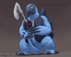 2025 5:4 animal_genitalia animal_penis blue_body bodily_fluids carracosta cum cumshot digital_media_(artwork) ejaculation erection feral flippers fossil_pokemon generation_5_pokemon genital_fluids genitals hi_res male masturbation nintendo open_mouth orgasm penile penile_masturbation penis pokegontc pokemon pokemon_(species) raised_tail reptile rock scalie seminal_groove shell simple_background solo tail turtle_penis