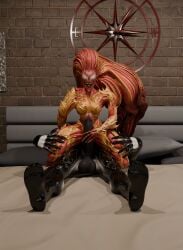 3d marvel monster riding scream_(spider-man) spider-man_(series) venom venom_(marvel)