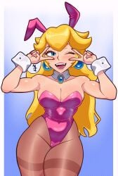 1girls absurd_res blonde blonde-haired_female blonde_female blonde_hair blue_earrings breasts bunny_costume bunny_ears bunnysuit clothed clothed_female clothing curvaceous curvaceous_female curvy curvy_body curvy_female curvy_figure double_v ear_piercing earrings fang fangs fangs_out female female_focus female_only high_resolution light-skinned_female light_skin lipstick long_hair makeup mario_(series) medium_breasts mrjoke751 nail_polish nails nails_painted nintendo nipples no_panties one_eye_closed open_mouth pink_ears pink_lipstick pink_nail_polish pink_nails pink_suit princess princess_peach simple_background socks socks_(marking) stockings suggestive suit super_mario_bros. thighs v v_sign wink