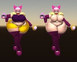 big_ass big_breasts brawl_stars chubby_female melodie_(brawl_stars) melodie_note_(brawl_stars) pink_eyes pink_hair rojo84 rojo_parasito