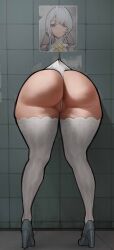 1girls ass female female_focus female_only large_ass light-skinned_female light_skin solo spiralnoww thick_thighs thighhighs thighs velina_(zenless_zone_zero) velina_airgid wide_hips zenless_zone_zero
