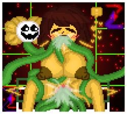 ! 1boy 1girls areolae big_breasts blushing breasts closed_eyes creepy_smile cum cum_in_mouth cum_in_pussy cum_inside cumming_in_mouth cumming_in_pussy cumming_inside fellatio flowey_the_flower frisk frisk_(undertale) hearts hearts_around_head large_breasts multiple_penetration nipples pixel_art pussy pussy_ejaculation pussy_ejaculation_while_penetrated pussy_juice self_upload tentacle tentacle_in_mouth tentacle_penis tentacle_sex tentacles_around_legs tentacles_between_breasts tentacles_in_pussy undertale undertale_(series) vaginal vaginal_penetration vaginal_sex vine_bondage vine_tentacles vines zixy