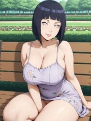 ai_generated anime anime_character anime_girl anime_milf anime_style big_ass big_breasts big_butt boruto:_naruto_next_generations cleavage hinata_hyuuga hyuuga_hinata mature_female mature_woman milf mommy mother naruto_(series) no_panties outdoors park resting robotkesh seductive seductive_look seductive_smile sitting solo solo_female teasing thick_thighs upskirt wide_hips