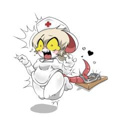 agony big_butt big_thighs blonde blonde_female blonde_hair breasts butt evil furry furry_female furry_only humanoid karma light_skin lorna_(terrible_mouse) mice mouse mouse_ears mouse_girl mouse_tail mouse_trap mousetrap nurse nurse_cap nurse_uniform pain punishment rat rodent rodent_humanoid terrible_mouse thighs white_skin