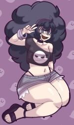 alternate_costume bottom_heavy butt hex_maniac hex_maniac_(pokemon_xy) huge_ass jamcassette jammedvhs jamvcr looking_at_viewer peace_sign thick_thighs