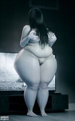 1girls bhigbhee big_breasts chubby chubby_female curvy curvy_figure light-skinned_female pale-skinned_female the_ring thick_ass voluptuous voluptuous_female yamamura_sadako