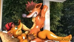 animated crash_(series) crash_bandicoot fake_crash furry gay gay_sex lightningknight no_sound sex tagme video
