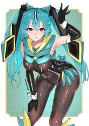 1girls blue_eyes blue_hair bodysuit breasts bunny_ears bunny_tail curvy curvy_figure cycloneaction datt_(kamen_rider_my-th) female female_focus female_only kamen_rider kamen_rider_datt kamen_rider_my-th_(series) large_breasts long_hair looking_at_viewer smile smiling solo solo_female solo_focus tight_clothing wide_hips wide_thighs