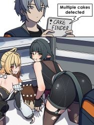 2026 ass cake cissia_(zenless_zone_zero) dorahdew hoyoverse humor jane_doe_(zenless_zone_zero) tagme thick thick_ass wise_(zenless_zone_zero) zenless_zone_zero