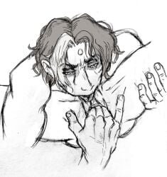 ascian cunnilingus dark_circles eating_pussy emet-selch ffxiv final_fantasy_xiv fingering_pussy fingering_while_sucking letttusse oral oral_sex pussy pussy_eating pussy_juice veiny_hands white_hair_stripe
