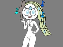 anthro anthropomorphic boobs breasts fanart female female_only gamefreak legendary_pokemon looking_at_viewer meloetta mythical_pokemon naked naked_female nintendo nipples nsfw nude nude_female nudism pokegal pokegirl pokegirl_as_pokemon pokemon pokemon_(species) pokemorph pussy sexy tits vagina zackisaacsanchez2k4