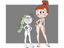 2girls anthro anthropomorphic boobs breasts fanart female female_only gamefreak legendary_pokemon looking_at_viewer meloetta mythical_pokemon naked naked_female nintendo nipples nsfw nude nude_female nudism pokegal pokegirl pokegirl_as_pokemon pokemon pokemon_(species) pokemorph pussy sexy tits vagina zackisaacsanchez2k4