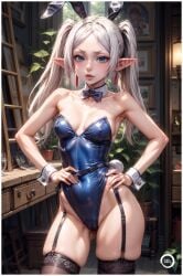 1girls ai_generated bunny_costume bunny_ears bunny_girl bunnysuit cute elf elf_ear elf_ears elf_female elf_girl female female_focus female_only frieren long_hair sex small_breasts sousou_no_frieren tiny_breasts tiny_waist twintails white_hair woman_in_suit woman_only yametastudio