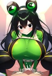 1girls ai_generated asui_tsuyu cheating cum evilwicked female my_hero_academia sex torn_clothes tsuyu_asui