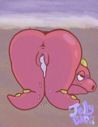 2024 2024_pokemon_teraleak after_sex anthro anus ass bent_over blush bodily_fluids cephalopod coleoid cum cum_drip cum_inside digital_drawing_(artwork) digital_media_(artwork) dripping female generation_1_pokemon generation_2_pokemon genital_fluids genitals hi_res jellybeankofi leaking_cum marine mollusk nintendo nude octillery octopodiform octopus open_mouth pokemon pokemon_(species) pussy sex simple_background solo tentacle