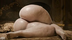 1girls nude nude_female big_ass huge_ass large_ass thick_thighs 3d resident_evil resident_evil_8:_village alcina_dimitrescu bhigbhee pale-skinned_female light-skinned_female fat_ass ass ass_focus