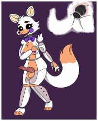 anal animal_genitalia animal_penis animatronic anthro balls big_moobs black_eyes bow_tie breasts busty_boy buttplug canid canine canine_genitalia canine_penis feminine_male five_nights_at_freddy's five_nights_at_freddy's_world fnaf fox fur furry genitals glowing glowing_eyes gynomorph hi_res hidden_sex_toy internal intersex knot lolbit_(fnaf) lolbit_(male) lube machine male male_only male_with_breasts males_only mammal moobs nails nikki_sensei penis plug_(sex_toy) robot scottgames sex_toy sharp_teeth shemale silicone solo tagme tail_anus teeth xray_view