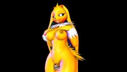 3d anthro anthro_only eeveelution furry furry_only jolteon lopunny pinup pokemon pokemon_(species) pokemon_fusion zengo