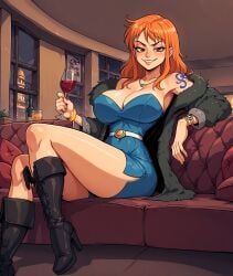 ai_generated female female_only high_heel_boots high_heels nami nami_(one_piece) one_piece post-timeskip theshadowmind