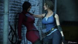 2girls 3d ada_wong big_ass big_breasts breasts bust busty capcom chest curvaceous curvy curvy_figure female female_focus hips hourglass_figure huge_ass huge_breasts jill_valentine jill_valentine_(sasha_zotova) large_ass large_breasts legs light-skinned_female light_skin mature mature_female otacon212 resident_evil resident_evil_2 resident_evil_3 resident_evil_3_remake resident_evil_4 slim_waist thick thick_hips thick_legs thick_thighs thighs top_heavy voluptuous voluptuous_female waist wide_hips