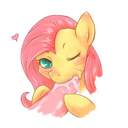 blush equine female fluttershy_(mlp) friendship_is_magic horse looking_at_viewer my_little_pony penis pony rigi straight_hair