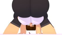 ass big_ass big_breasts breasts crush crushing cubanapple female giantess julia_(cubanapple) minecraft paperboi split tiny_person