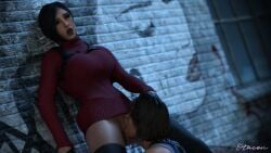 2girls 3d ada_wong big_ass big_breasts breasts bust busty capcom chest curvaceous curvy curvy_figure female female_focus hips hourglass_figure huge_ass huge_breasts jill_valentine large_ass large_breasts legs light-skinned_female light_skin mature mature_female otacon212 resident_evil resident_evil_2 resident_evil_3 resident_evil_4 slim_waist thick thick_hips thick_legs thick_thighs thighs top_heavy voluptuous voluptuous_female waist wide_hips