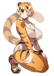 1girls big_breasts breasts cleavage feline female furry huge_breasts mei_xiang mx99926 original tagme thick_thighs tiger tiger_girl wide_hips