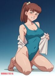 1female 1girls ai_generated breasts bubbleteexl censored censored_pussy commentary_request english_commentary female female_only hd hi_res highres invincible_(comics) invincible_(tv_series) light-skinned_female light_skin medium_breasts mixed-language_commentary monster_girl_(invincible) normal_breasts swimsuit very_high_resolution visible_pussy